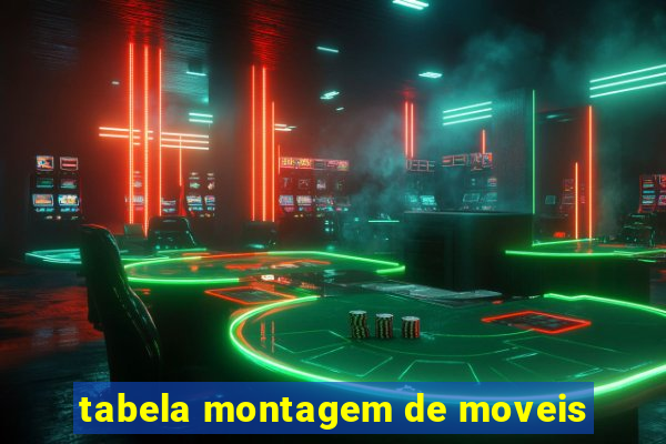 tabela montagem de moveis